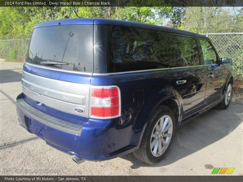 Deep Impact Blue / Charcoal Black 2014 Ford Flex Limited
