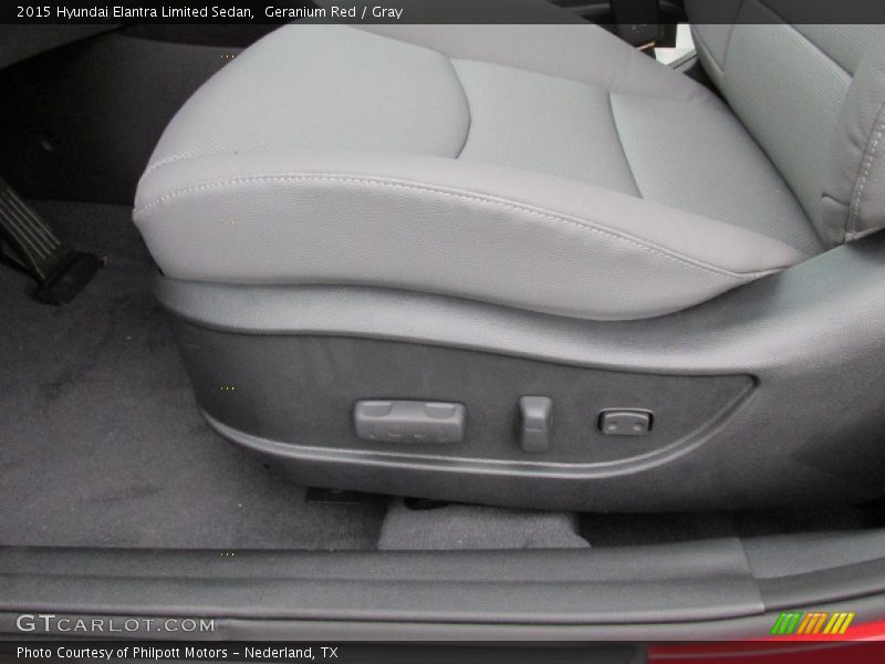 Geranium Red / Gray 2015 Hyundai Elantra Limited Sedan