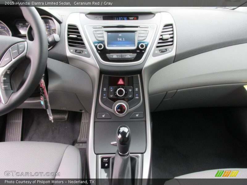 Geranium Red / Gray 2015 Hyundai Elantra Limited Sedan