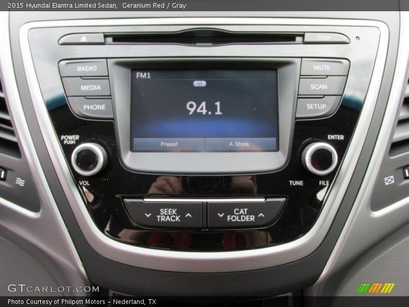 Geranium Red / Gray 2015 Hyundai Elantra Limited Sedan