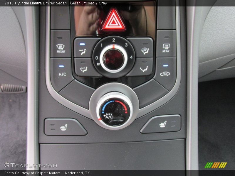 Geranium Red / Gray 2015 Hyundai Elantra Limited Sedan