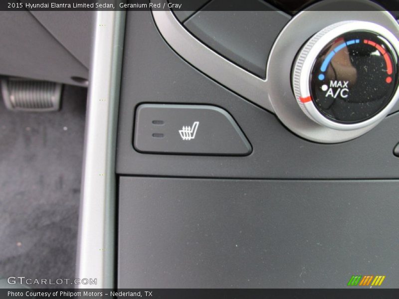 Geranium Red / Gray 2015 Hyundai Elantra Limited Sedan