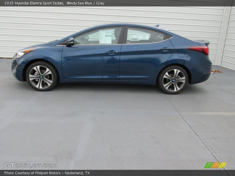 Windy Sea Blue / Gray 2015 Hyundai Elantra Sport Sedan