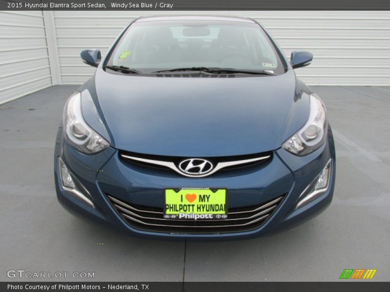 Windy Sea Blue / Gray 2015 Hyundai Elantra Sport Sedan