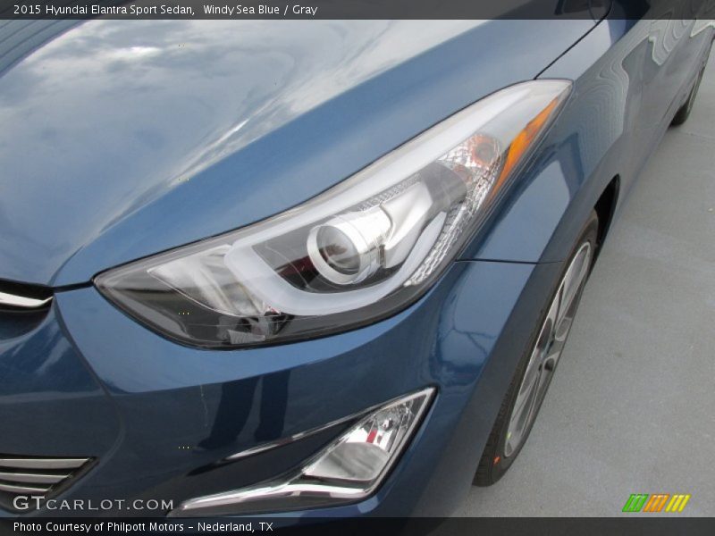 Windy Sea Blue / Gray 2015 Hyundai Elantra Sport Sedan