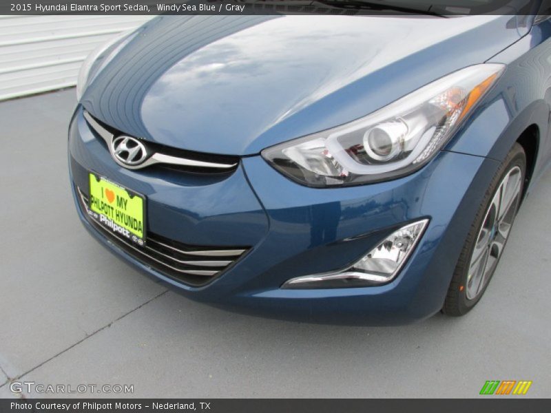 Windy Sea Blue / Gray 2015 Hyundai Elantra Sport Sedan