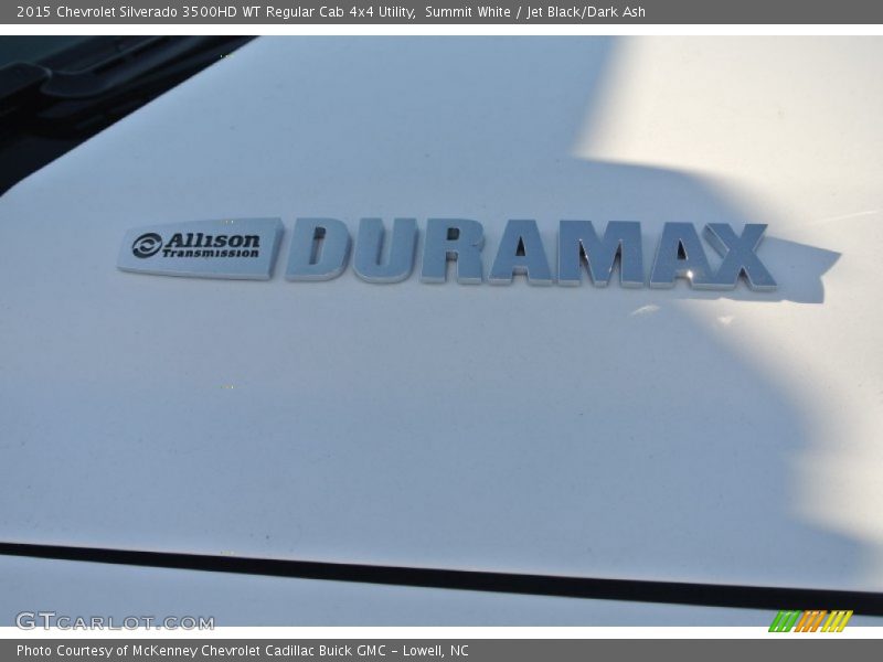 Summit White / Jet Black/Dark Ash 2015 Chevrolet Silverado 3500HD WT Regular Cab 4x4 Utility