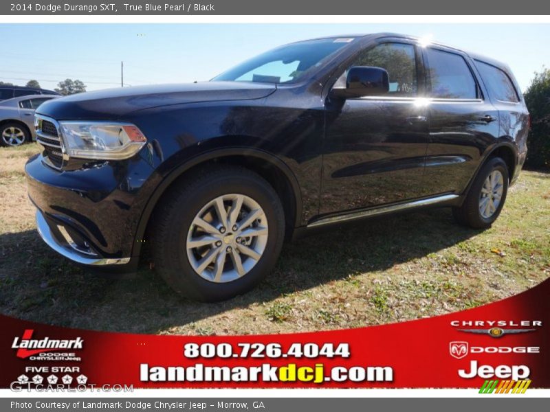 True Blue Pearl / Black 2014 Dodge Durango SXT