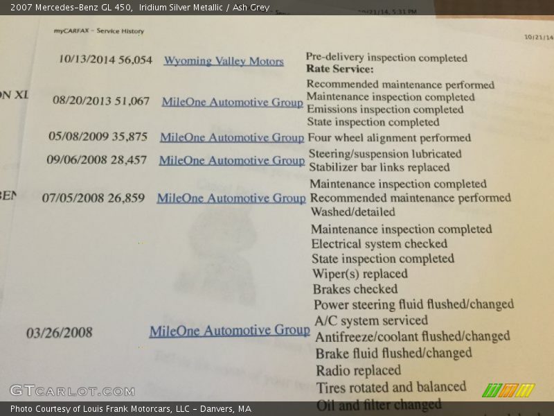 Iridium Silver Metallic / Ash Grey 2007 Mercedes-Benz GL 450