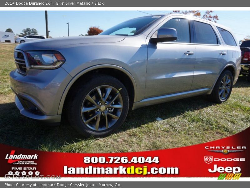 Billet Silver Metallic / Black 2014 Dodge Durango SXT