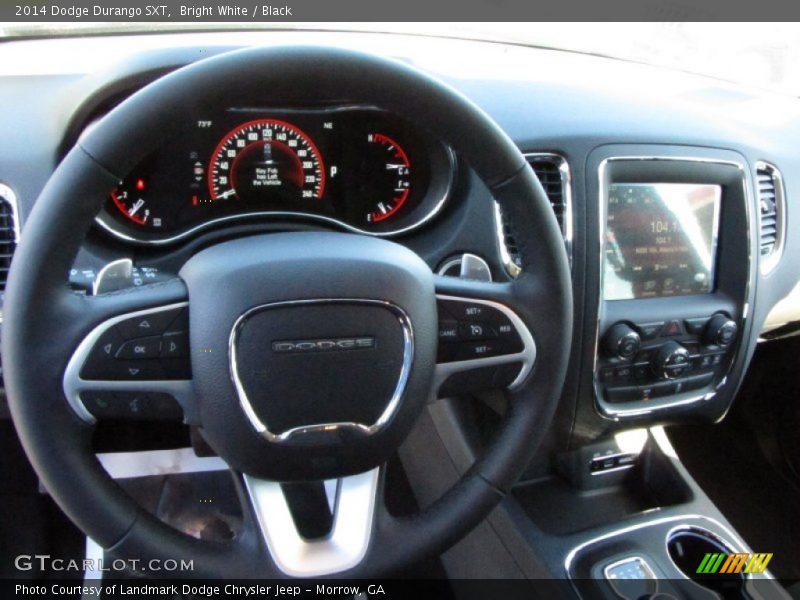 Bright White / Black 2014 Dodge Durango SXT