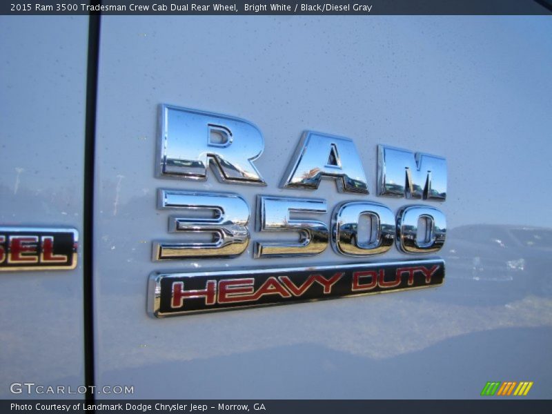 Bright White / Black/Diesel Gray 2015 Ram 3500 Tradesman Crew Cab Dual Rear Wheel