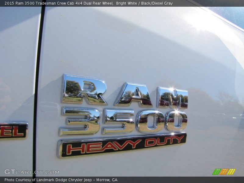 Bright White / Black/Diesel Gray 2015 Ram 3500 Tradesman Crew Cab 4x4 Dual Rear Wheel