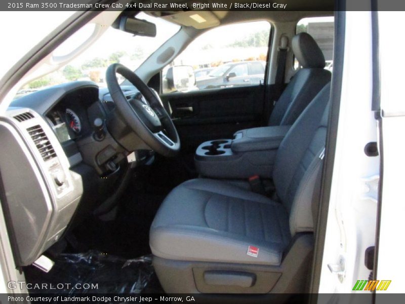 Bright White / Black/Diesel Gray 2015 Ram 3500 Tradesman Crew Cab 4x4 Dual Rear Wheel