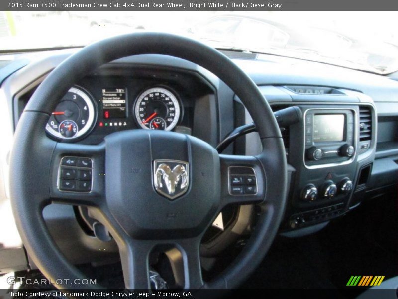 Bright White / Black/Diesel Gray 2015 Ram 3500 Tradesman Crew Cab 4x4 Dual Rear Wheel
