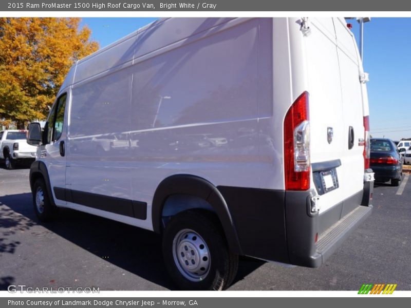 Bright White / Gray 2015 Ram ProMaster 1500 High Roof Cargo Van