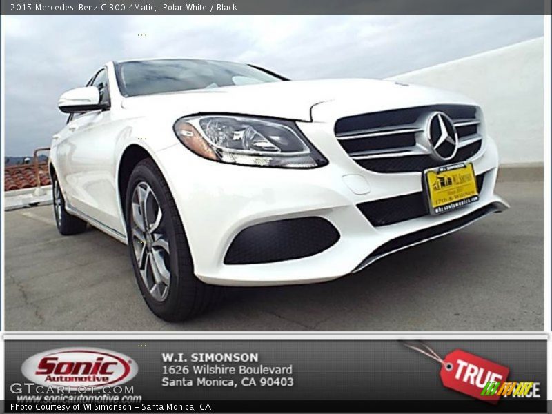 Polar White / Black 2015 Mercedes-Benz C 300 4Matic