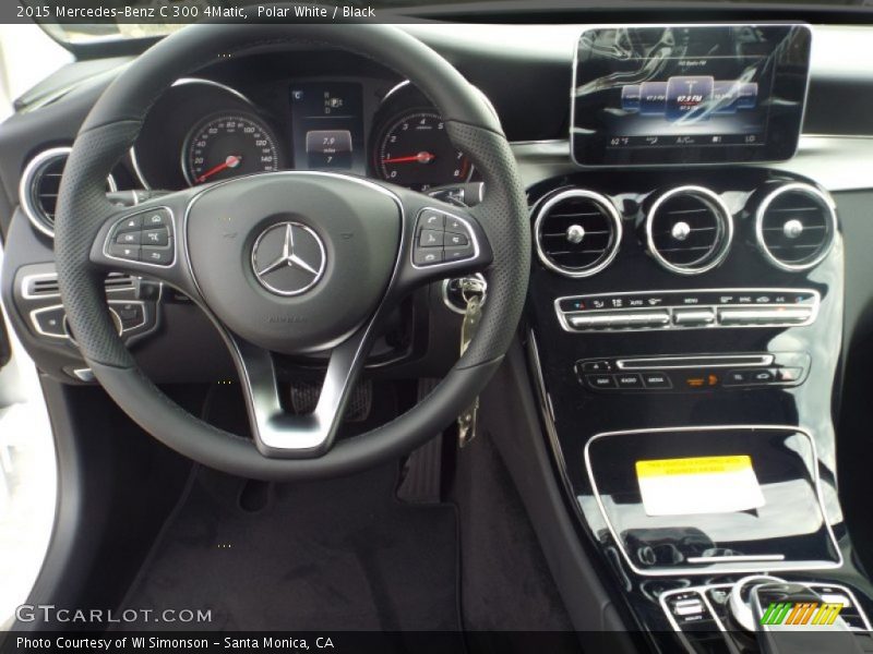 Polar White / Black 2015 Mercedes-Benz C 300 4Matic