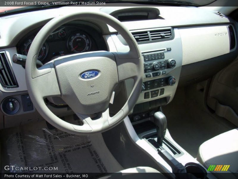 Vermillion Red / Medium Stone 2008 Ford Focus S Coupe