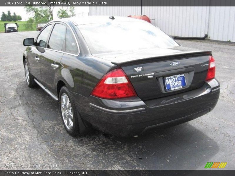 Alloy Metallic / Black 2007 Ford Five Hundred Limited AWD