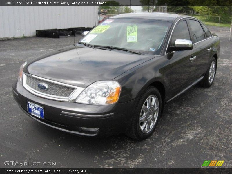 Alloy Metallic / Black 2007 Ford Five Hundred Limited AWD