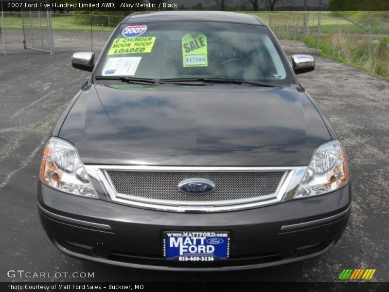 Alloy Metallic / Black 2007 Ford Five Hundred Limited AWD