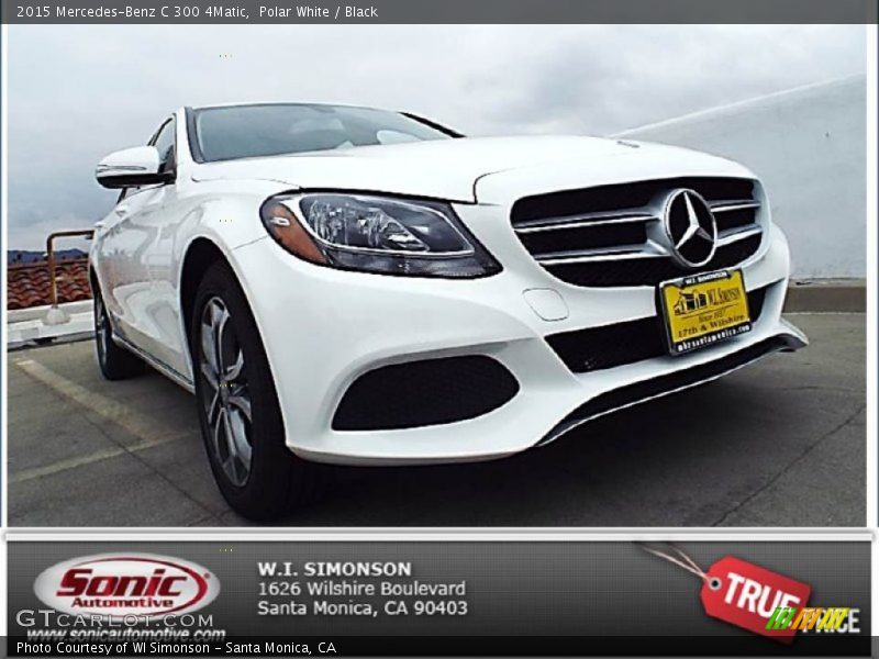 Polar White / Black 2015 Mercedes-Benz C 300 4Matic