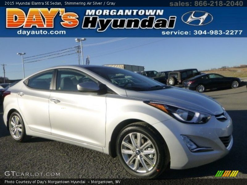 Shimmering Air Silver / Gray 2015 Hyundai Elantra SE Sedan