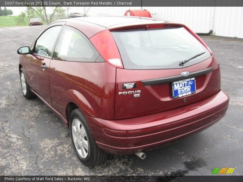 Dark Toreador Red Metallic / Charcoal 2007 Ford Focus ZX3 SE Coupe