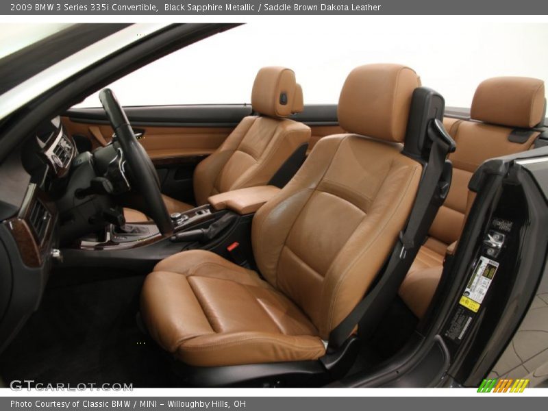 Black Sapphire Metallic / Saddle Brown Dakota Leather 2009 BMW 3 Series 335i Convertible