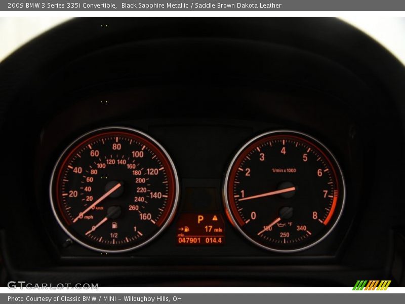 Black Sapphire Metallic / Saddle Brown Dakota Leather 2009 BMW 3 Series 335i Convertible