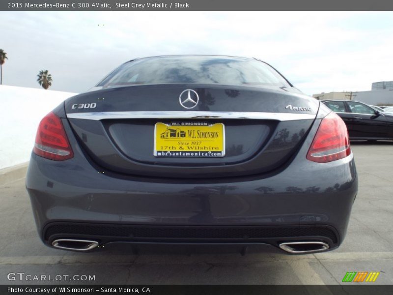 Steel Grey Metallic / Black 2015 Mercedes-Benz C 300 4Matic