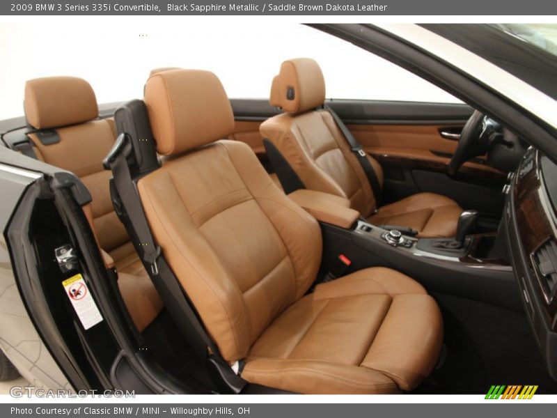 Black Sapphire Metallic / Saddle Brown Dakota Leather 2009 BMW 3 Series 335i Convertible