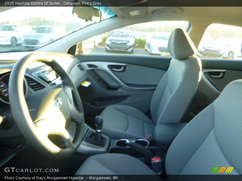 Geranium Red / Gray 2015 Hyundai Elantra SE Sedan