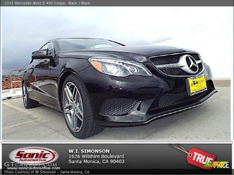 Black / Black 2015 Mercedes-Benz E 400 Coupe