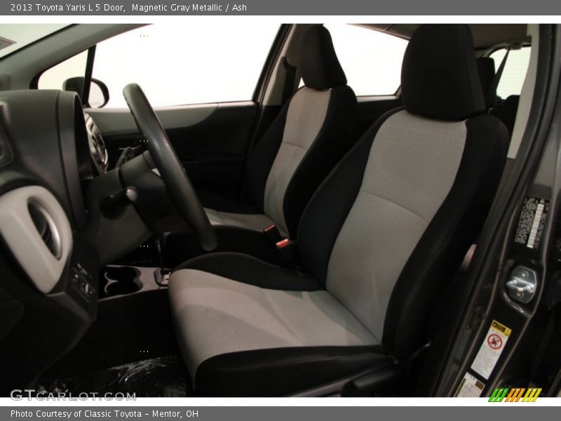 Magnetic Gray Metallic / Ash 2013 Toyota Yaris L 5 Door