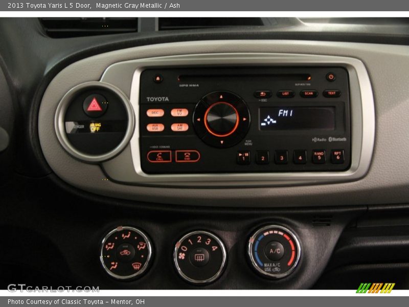 Magnetic Gray Metallic / Ash 2013 Toyota Yaris L 5 Door