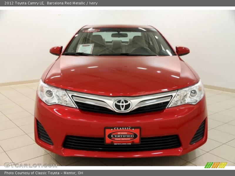 Barcelona Red Metallic / Ivory 2012 Toyota Camry LE