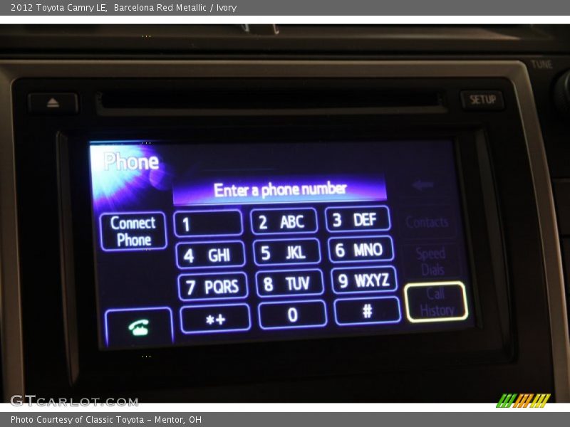 Barcelona Red Metallic / Ivory 2012 Toyota Camry LE