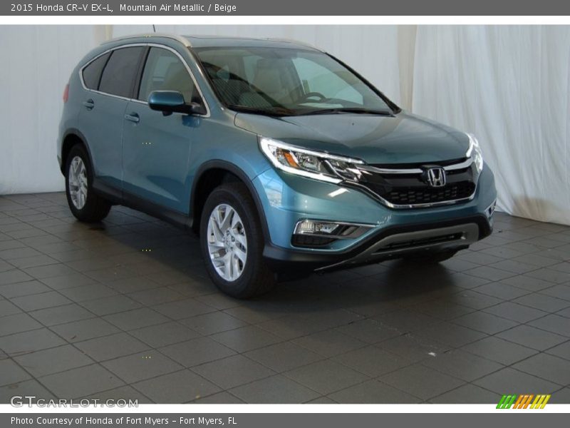 Mountain Air Metallic / Beige 2015 Honda CR-V EX-L