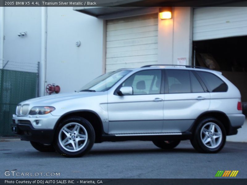 Titanium Silver Metallic / Black 2005 BMW X5 4.4i