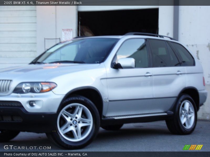 Titanium Silver Metallic / Black 2005 BMW X5 4.4i