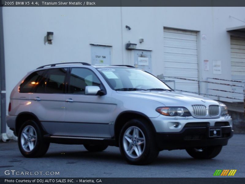 Titanium Silver Metallic / Black 2005 BMW X5 4.4i