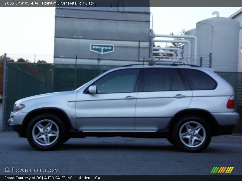 Titanium Silver Metallic / Black 2005 BMW X5 4.4i