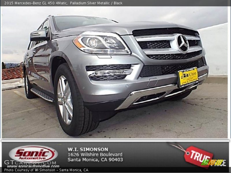 Palladium Silver Metallic / Black 2015 Mercedes-Benz GL 450 4Matic