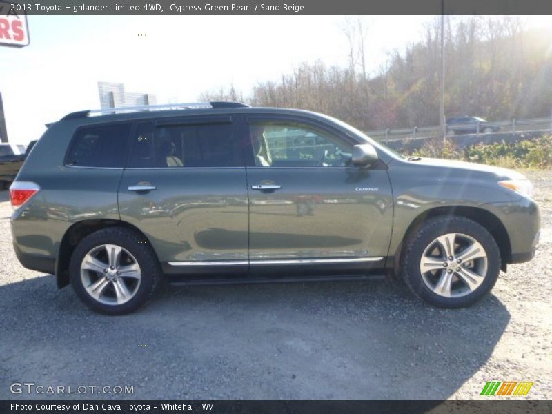 Cypress Green Pearl / Sand Beige 2013 Toyota Highlander Limited 4WD