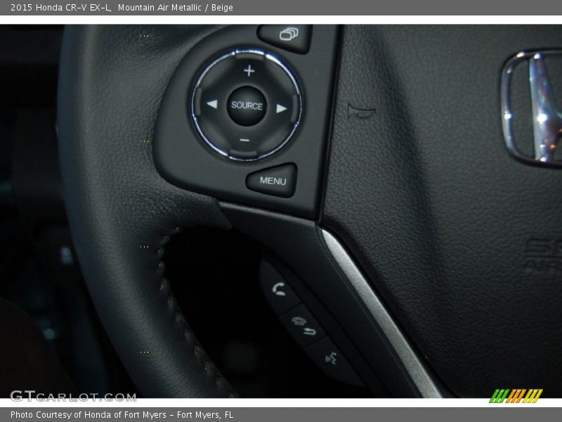 Mountain Air Metallic / Beige 2015 Honda CR-V EX-L