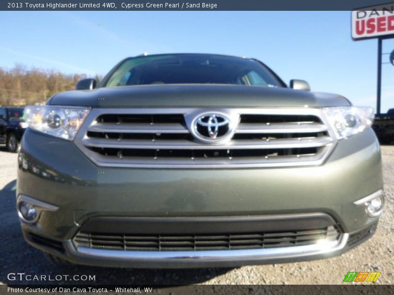 Cypress Green Pearl / Sand Beige 2013 Toyota Highlander Limited 4WD