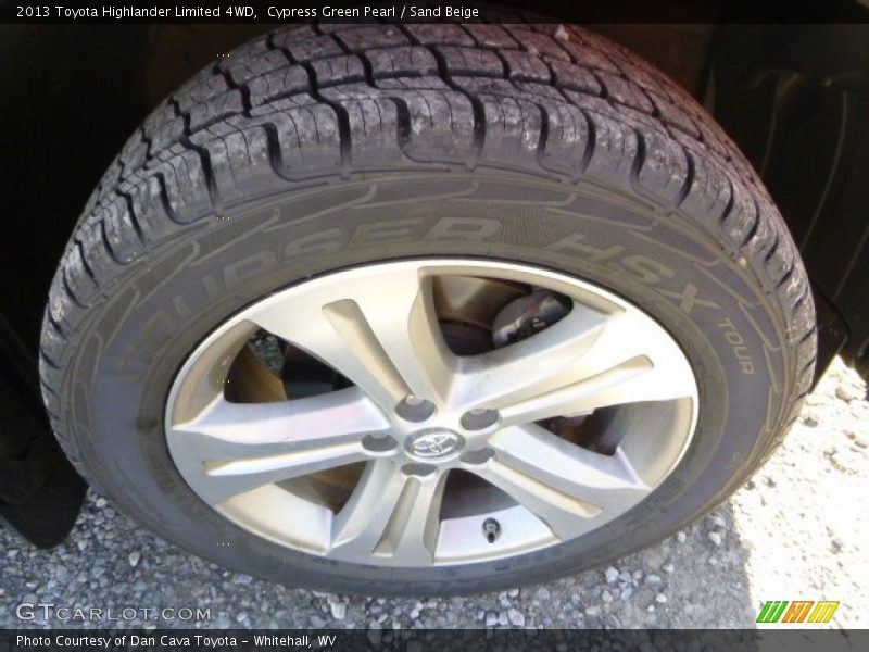 Cypress Green Pearl / Sand Beige 2013 Toyota Highlander Limited 4WD