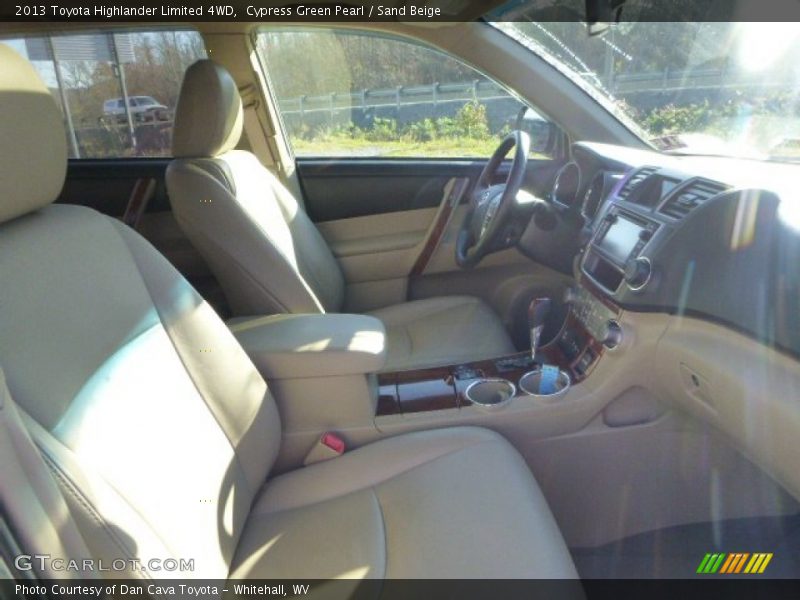 Cypress Green Pearl / Sand Beige 2013 Toyota Highlander Limited 4WD